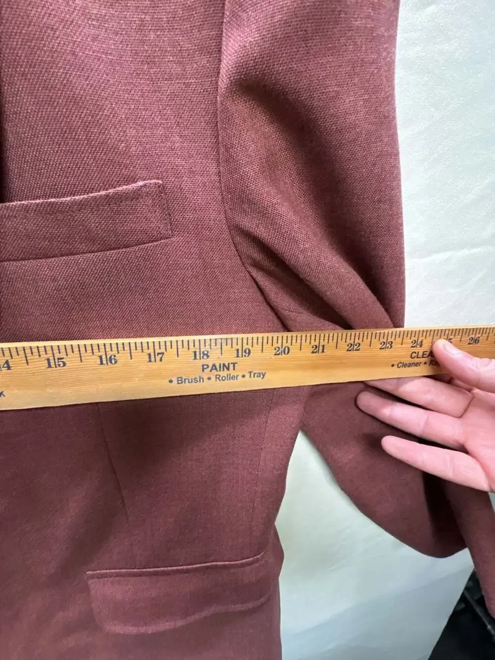 Botany 500 Men's Tailored Blazer - Red Hopsack
